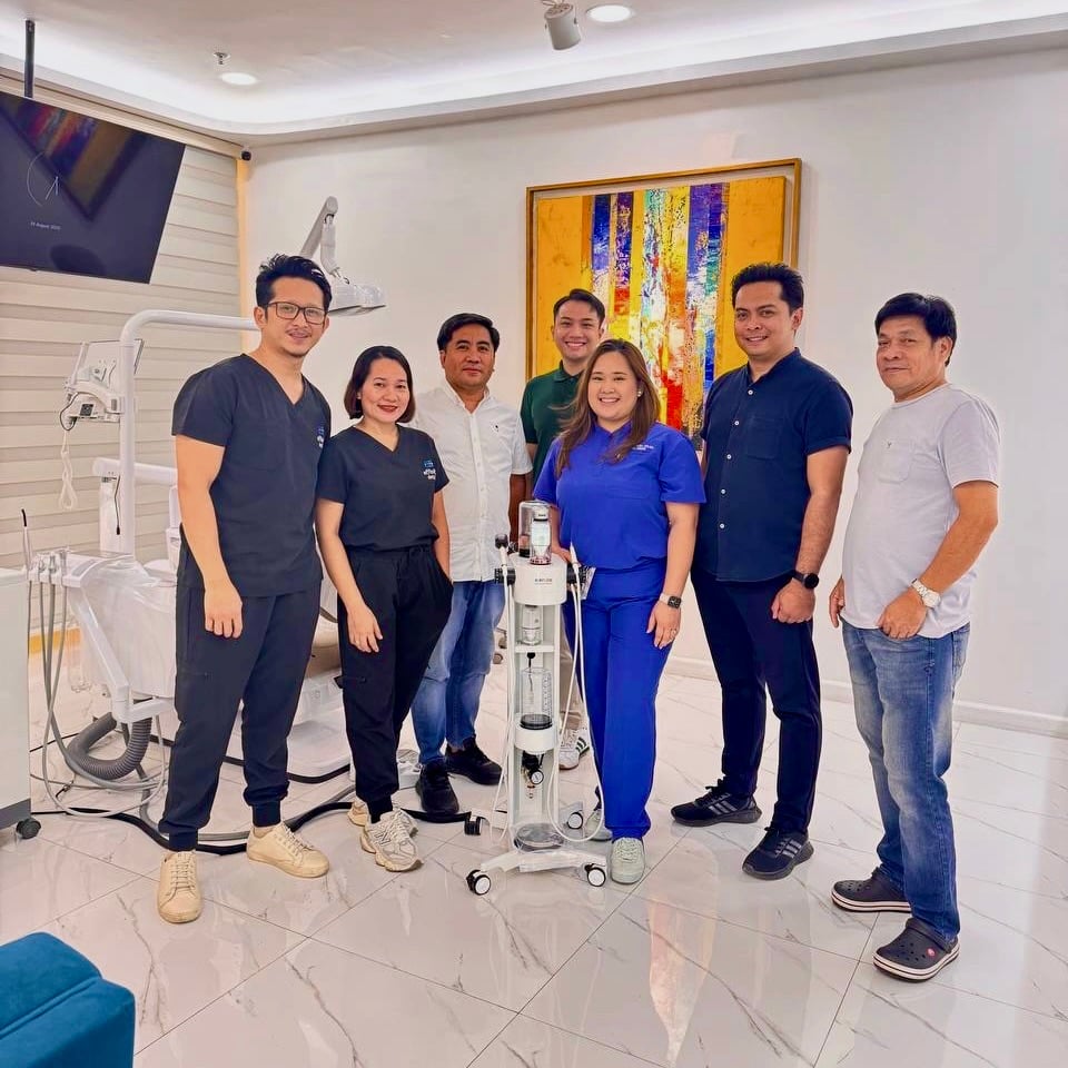 Affinity Dental Clinics Cebu team with the newly installed AIRFLOW® Prophylaxis Master unit, August 14, 2025.