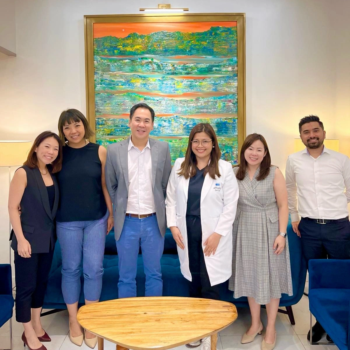 Dr. Vergara, Certified Invisalign Provider of Affinity Dental Clinics, with Invisalign Asia Pacific representatives during their courtesy visit in Makati
