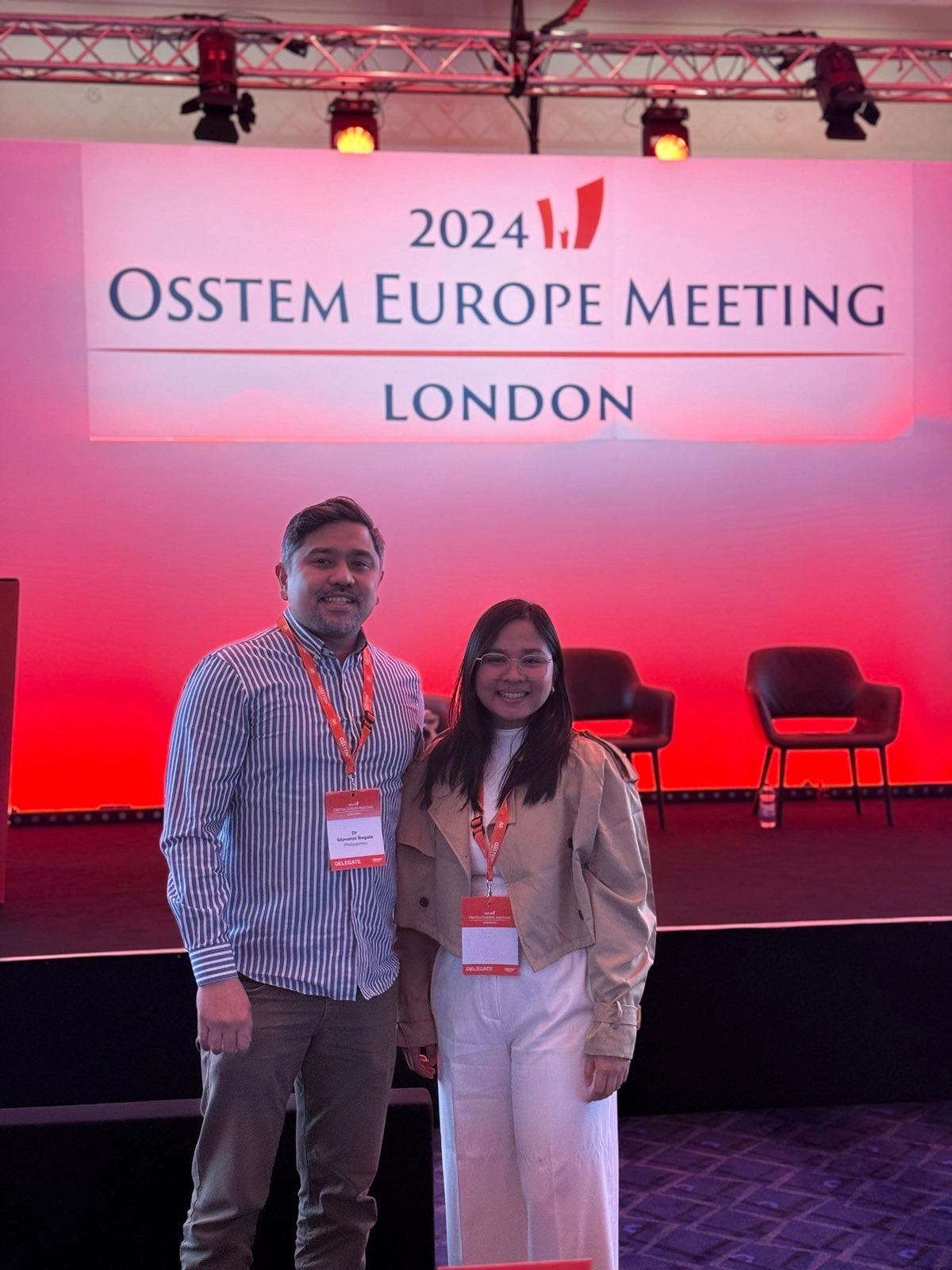 Affinity Dental implant surgeons Dr. Regala and Dr. Del Mundo attending the Osstem Europe Meeting 2024 in London