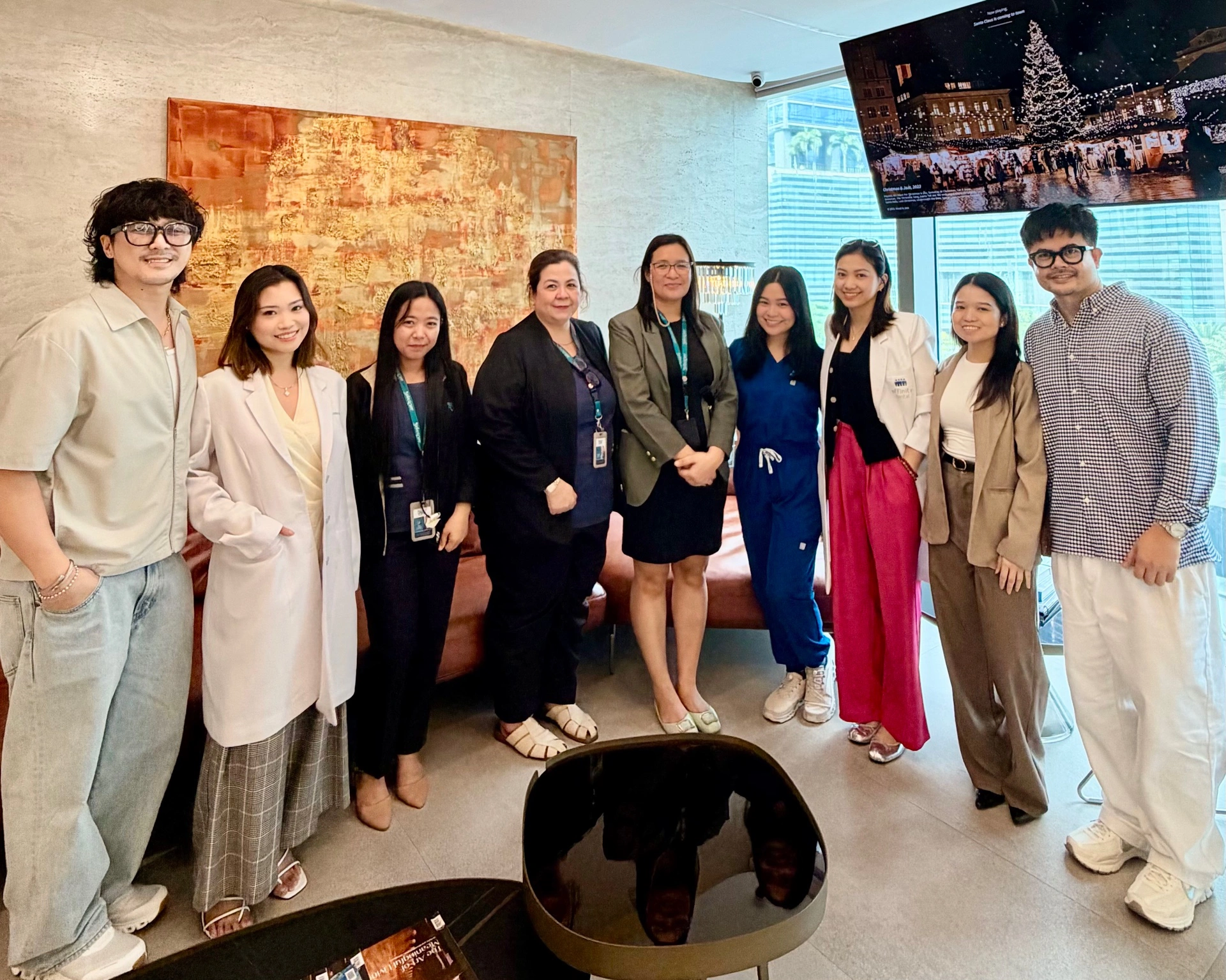 Photo of SelectCare of Guam representatives with Affinity Dental Clinics team during their visit to Affinity Dental Clinics BGC High Street on October 22, 2025.