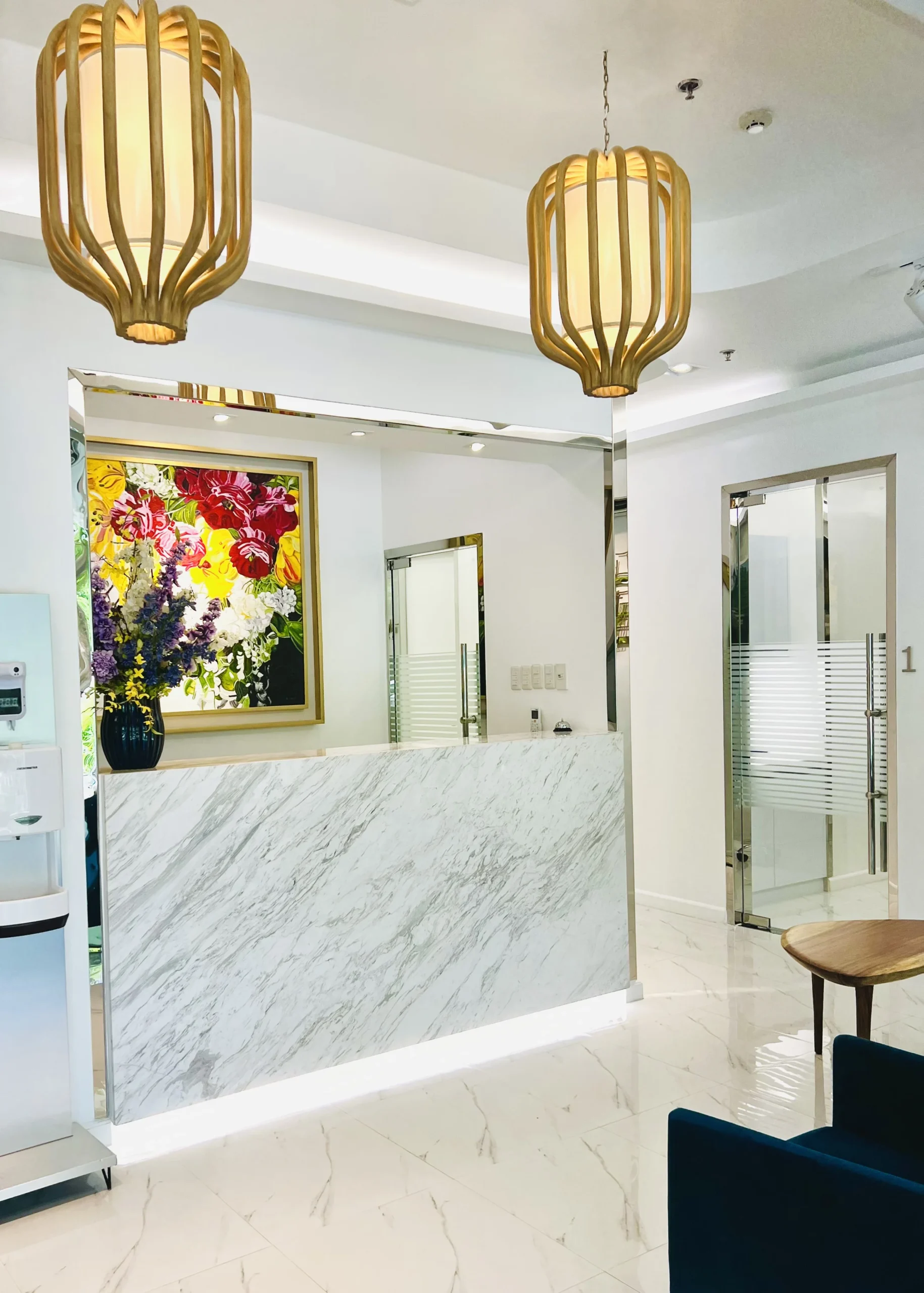 Modern reception and lounge area of Affinity Dental Clinics Cebu in IT Park